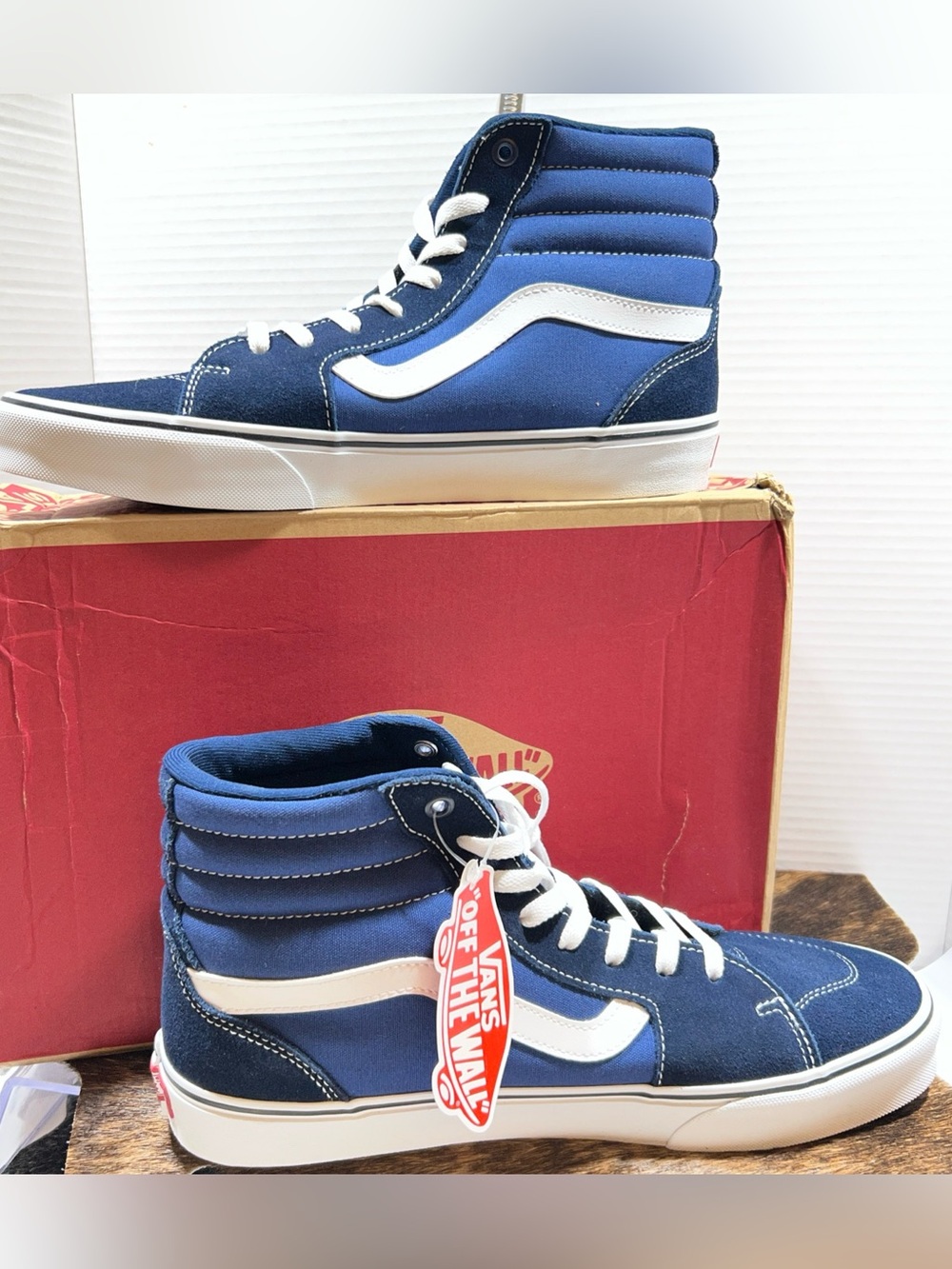 Men's Vans Filmore Hi-Top Sneaker/721356 Size10.5/44~Blue SuedeCanvas~VN0A5HZLNG